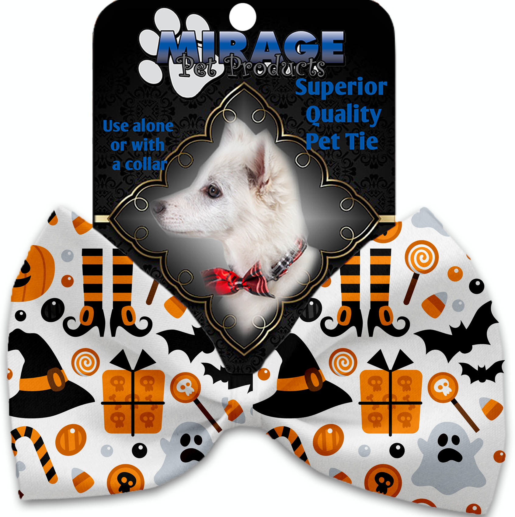 Classic Halloween Pet Bow Tie Collar Accessory with Velcro